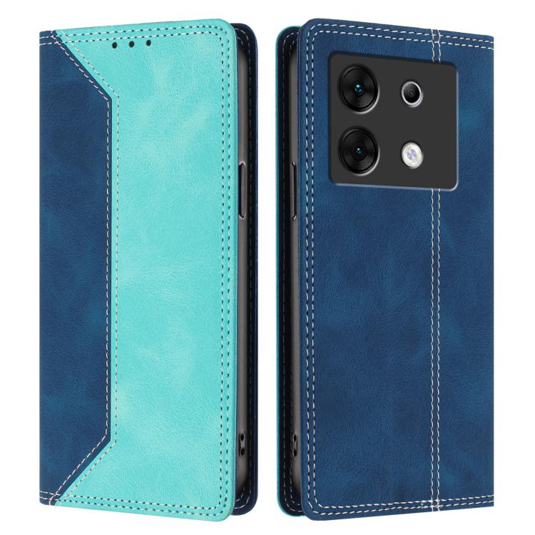 For Infinix Zero 30 5G Skin Feel Two-tone RFID Blocking Vegan Leather Phone Case