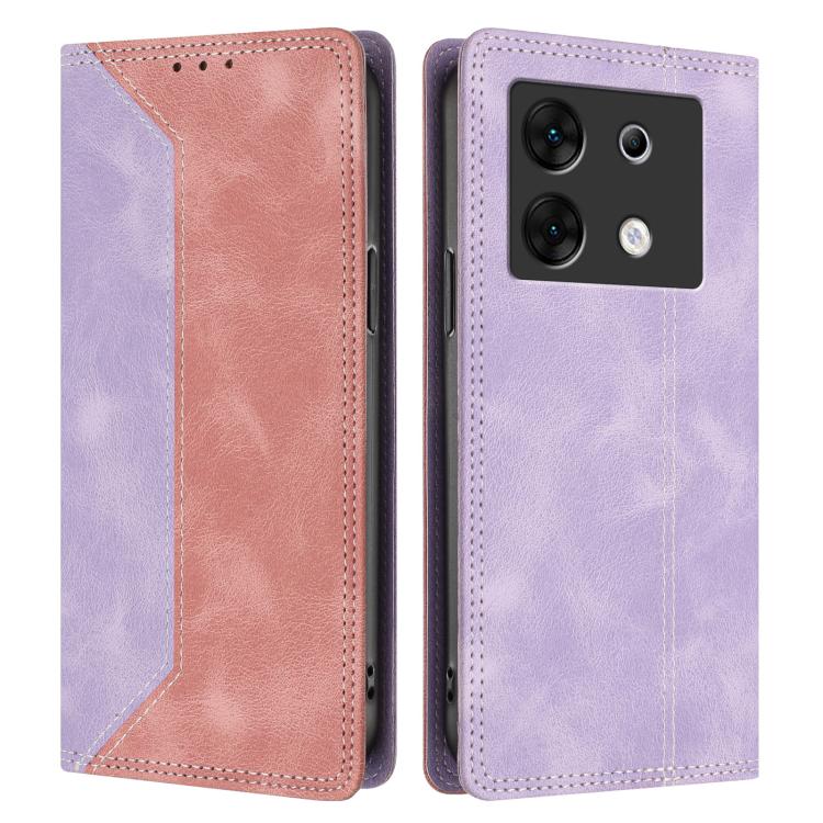 For Infinix Zero 30 5G Skin Feel Two-tone RFID Blocking Vegan Leather Phone Case