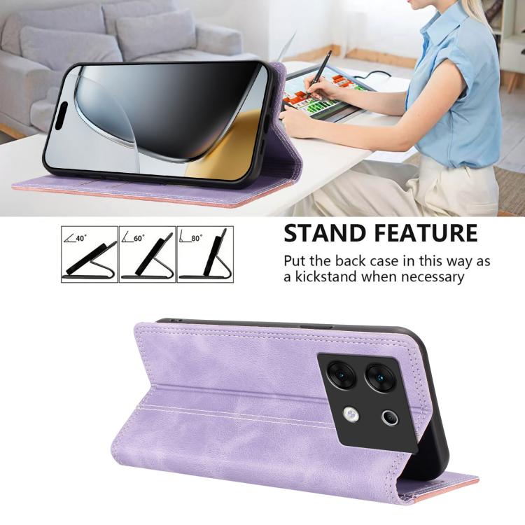 For Infinix Zero 30 5G Skin Feel Two-tone RFID Blocking Vegan Leather Phone Case
