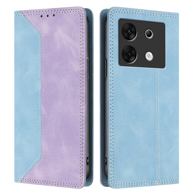 For Infinix Zero 30 5G Skin Feel Two-tone RFID Blocking Vegan Leather Phone Case