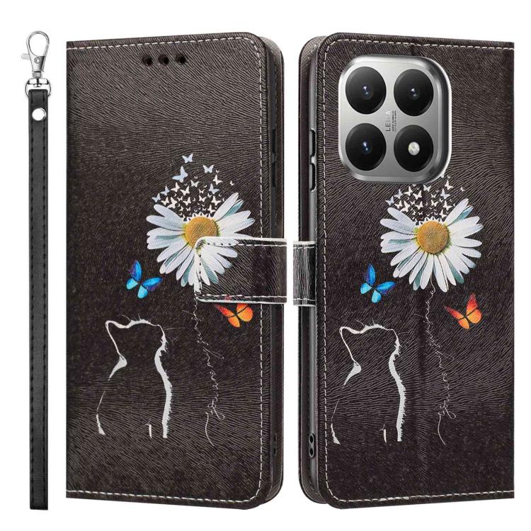 For Xiaomi 15T 5G Global Painted Pattern Vegan Leather Phone Case with Strap