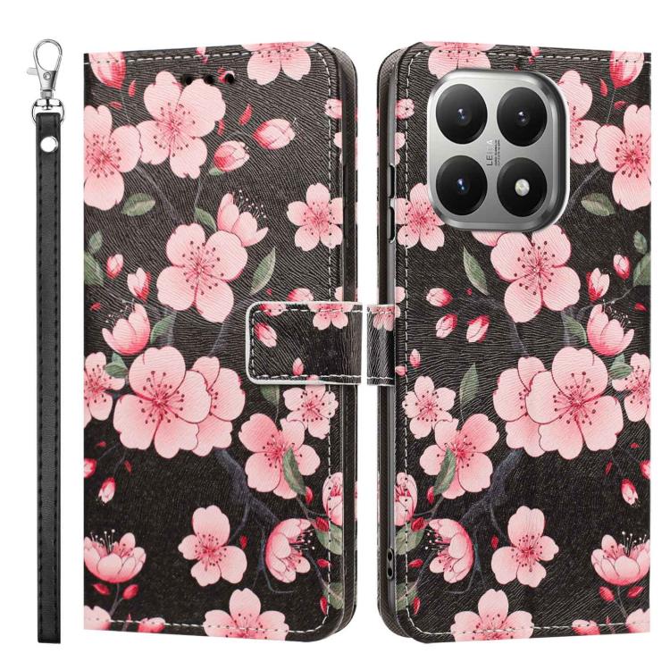 For Xiaomi 15T 5G Global Painted Pattern Vegan Leather Phone Case with Strap