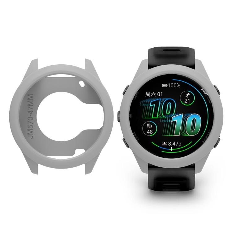 For Garmin Forerunner 570 47mm Soft Silicone Watch Protective Case