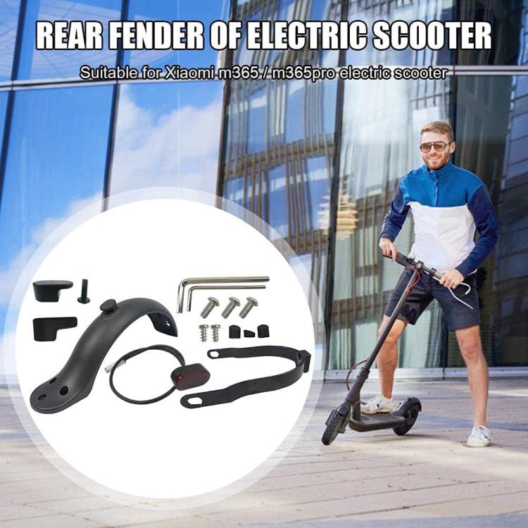 For Xiaomi Mijia M365 Electric Scooter Rear Fender with Hook Screw Tool - Black