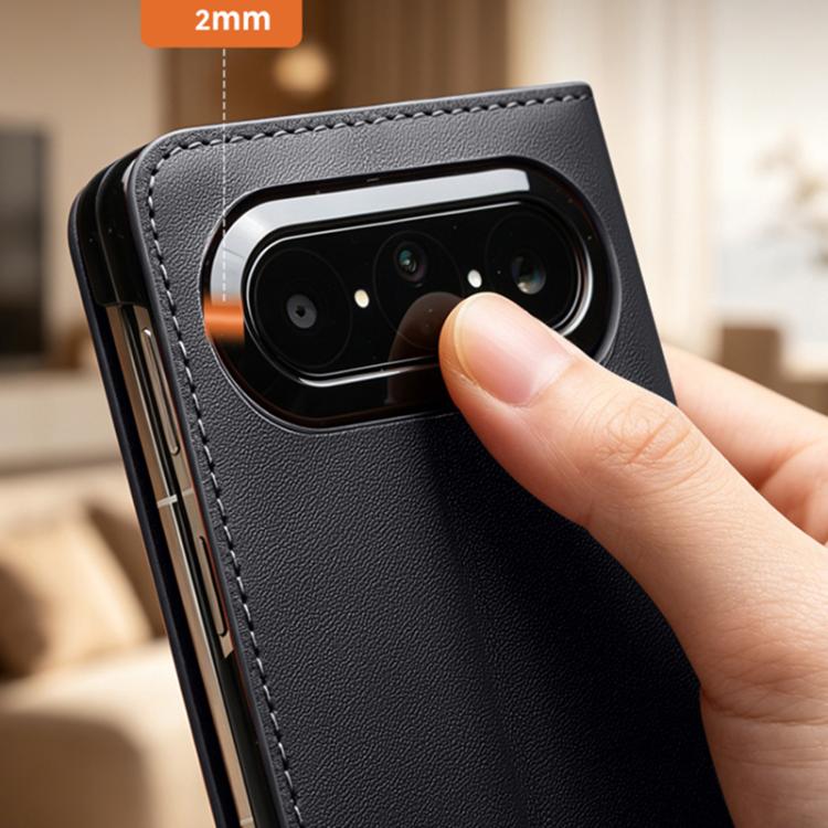 For Huawei Pura X Max QIALINO Classic Gen2 Ultra-thin Genuine Leather Phone Case