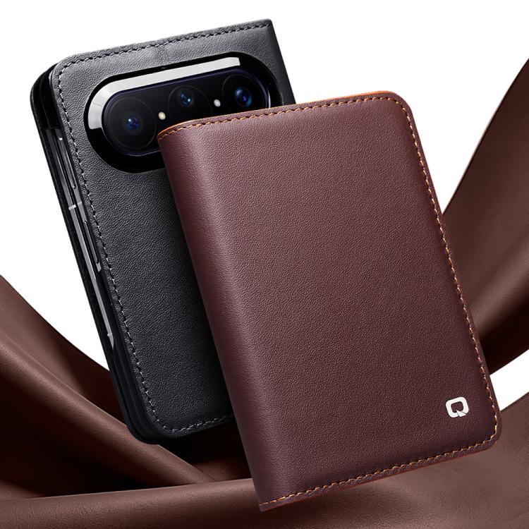 For Huawei Pura X Max QIALINO Classic Gen2 Ultra-thin Genuine Leather Phone Case