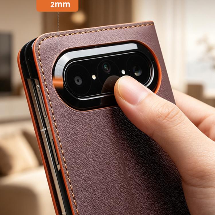 For Huawei Pura X Max QIALINO Classic Gen2 Ultra-thin Genuine Leather Phone Case