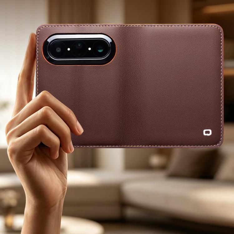 For Huawei Pura X Max QIALINO Classic Gen2 Ultra-thin Genuine Leather Phone Case