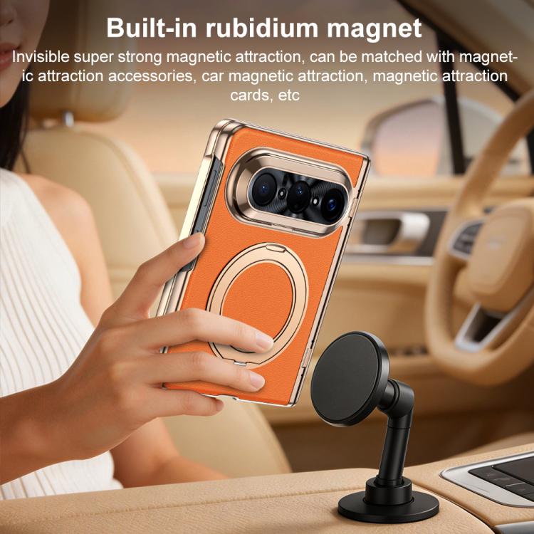 For Huawei Pura X Max 360 Degree Rotating Magnetic Holder Phone Case with Film