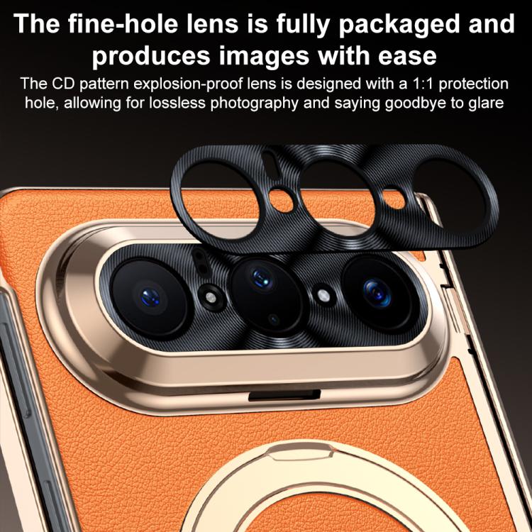 For Huawei Pura X Max 360 Degree Rotating Magnetic Holder Phone Case with Film