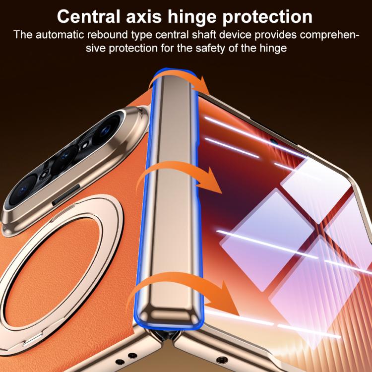 For Huawei Pura X Max 360 Degree Rotating Magnetic Holder Phone Case with Film