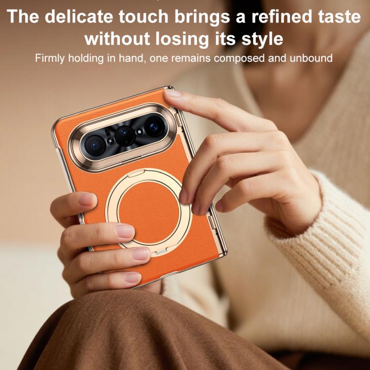 For Huawei Pura X Max 360 Degree Rotating Magnetic Holder Phone Case with Film