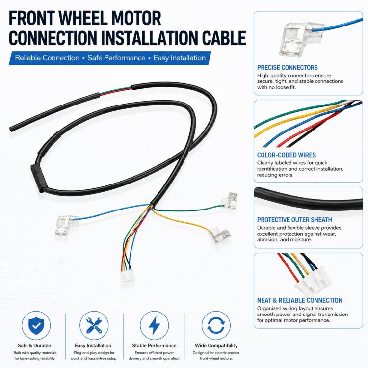 For Xiaomi Mijia M365 Pro / Pro 2 / 1S Electric Scooter Front Wheel Motor Connection Installation Cable