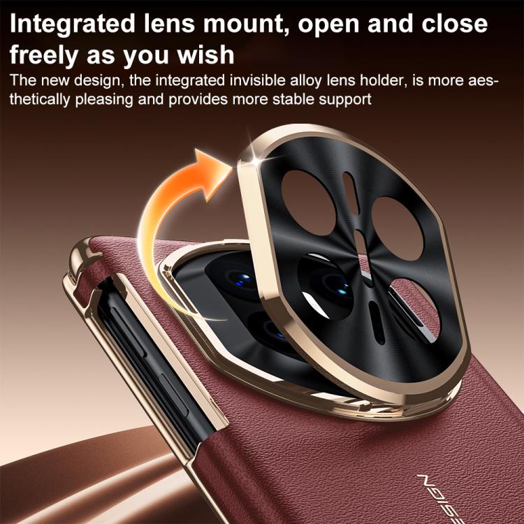For Huawei Mate X7 Electroplated Lens Holder Magnetic Dual-axis Phone Case