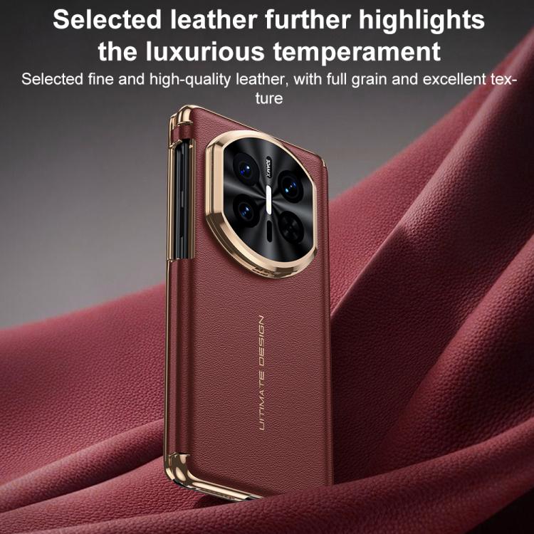For Huawei Mate X7 Electroplated Lens Holder Magnetic Dual-axis Phone Case
