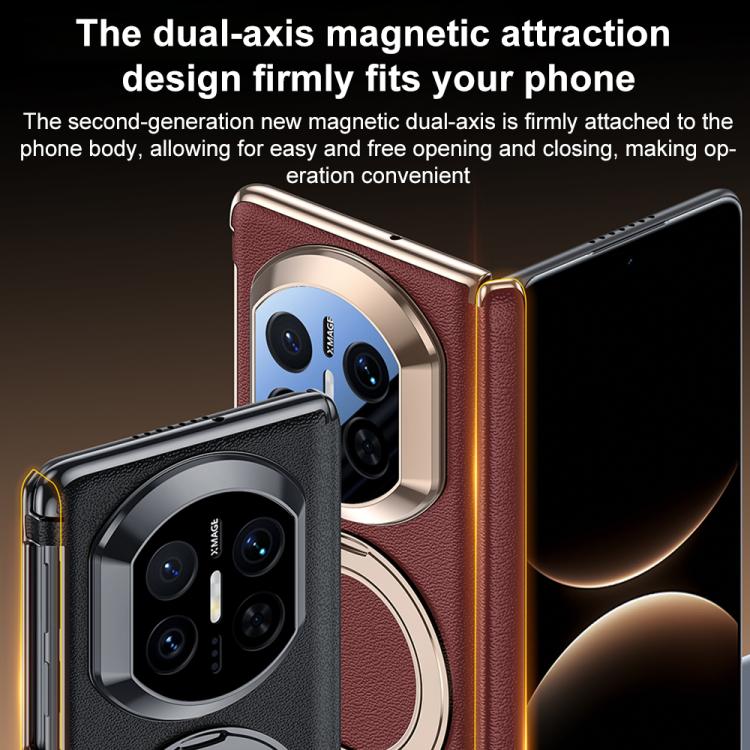 For Huawei Mate X7 Magnetic Dual-axis 360-degree Holder Phone Case