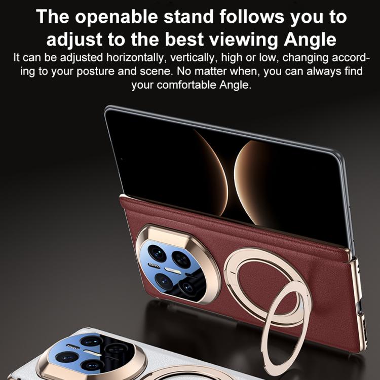 For Huawei Mate X7 Magnetic Dual-axis 360-degree Holder Phone Case