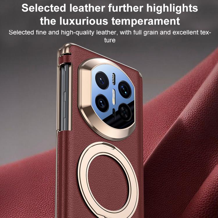 For Huawei Mate X7 Magnetic Dual-axis 360-degree Holder Phone Case