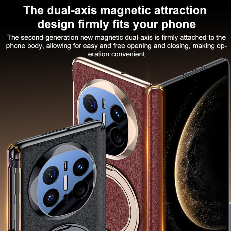 For Huawei Mate X6 Magnetic Dual-axis 360-degree Holder Phone Case