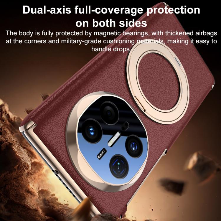 For Huawei Mate X6 Magnetic Dual-axis 360-degree Holder Phone Case