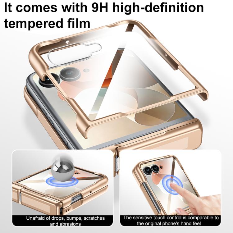 For Motorola Razr 70 Ultra / Razr 60 Ultra Film Integrated Central Axis Holder Phone Case