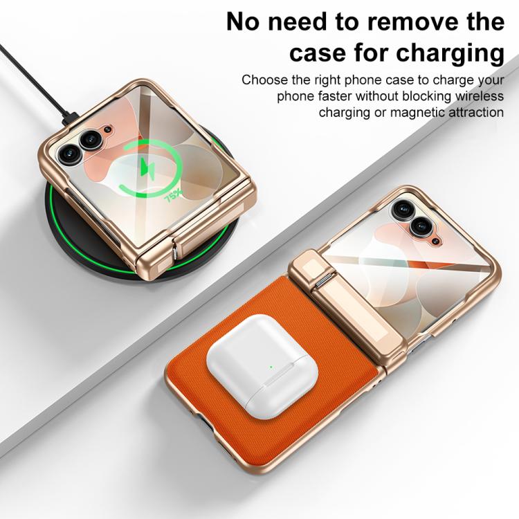 For Motorola Razr 70 Ultra / Razr 60 Ultra Film Integrated Central Axis Holder Phone Case