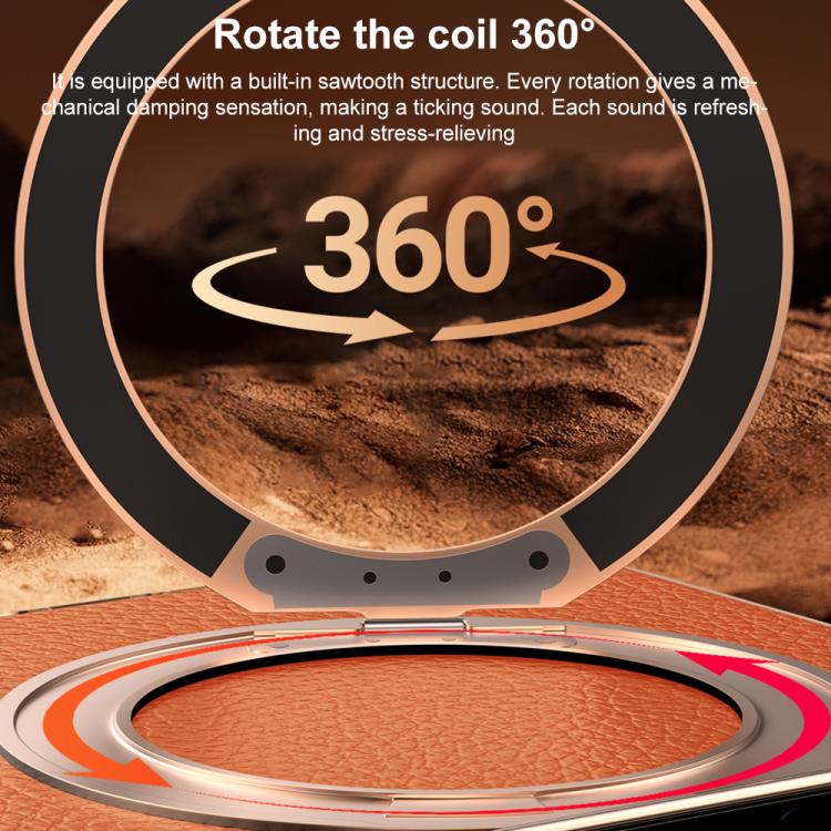 For Huawei Pura X Max 360 Degree Rotating Magnetic Holder Genuine Leather Dual-axis Phone Case