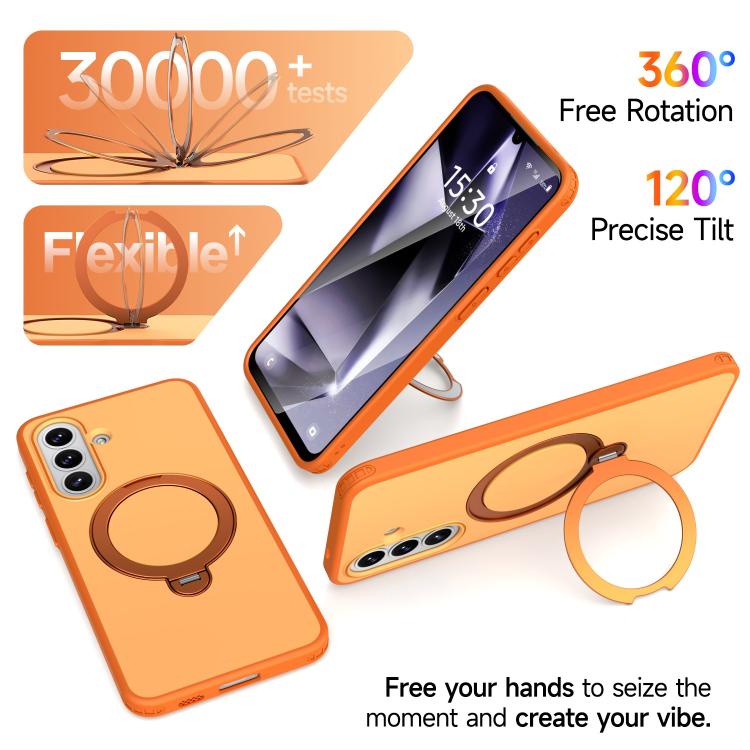 For Galaxy A36 5G / A37 5G Rotating Holder TPU + PC Magnetic Shockproof Phone Case