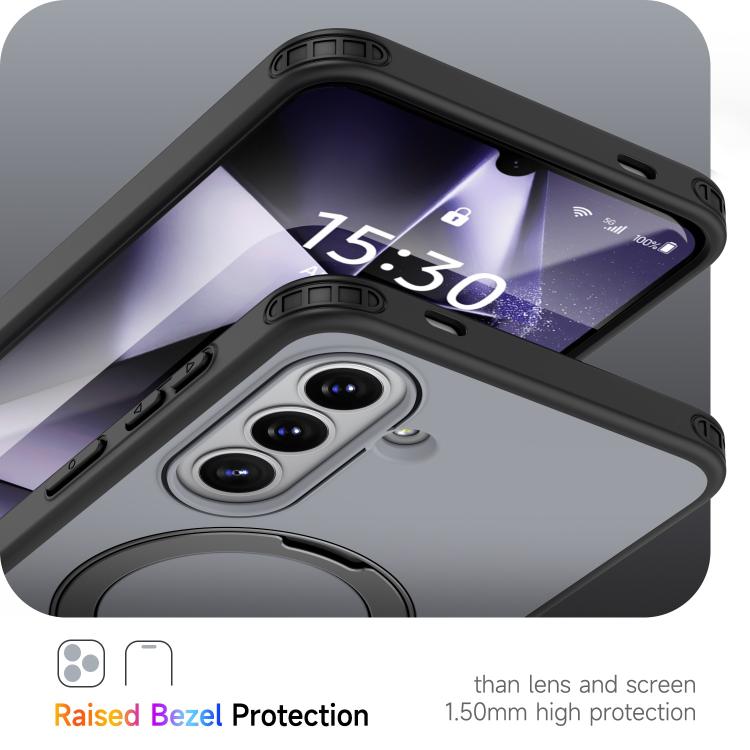 For Galaxy A36 5G / A37 5G Rotating Holder TPU + PC Magnetic Shockproof Phone Case
