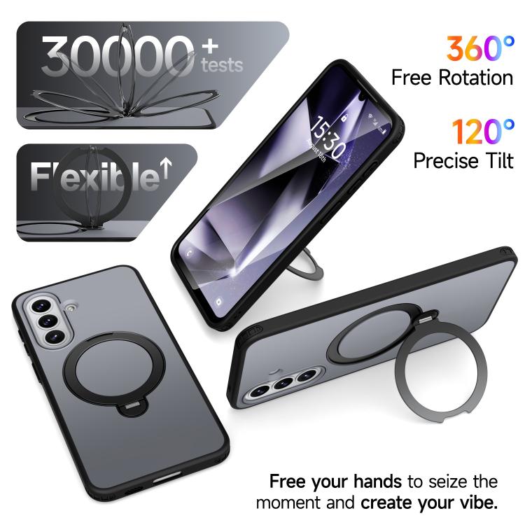 For Galaxy A36 5G / A37 5G Rotating Holder TPU + PC Magnetic Shockproof Phone Case