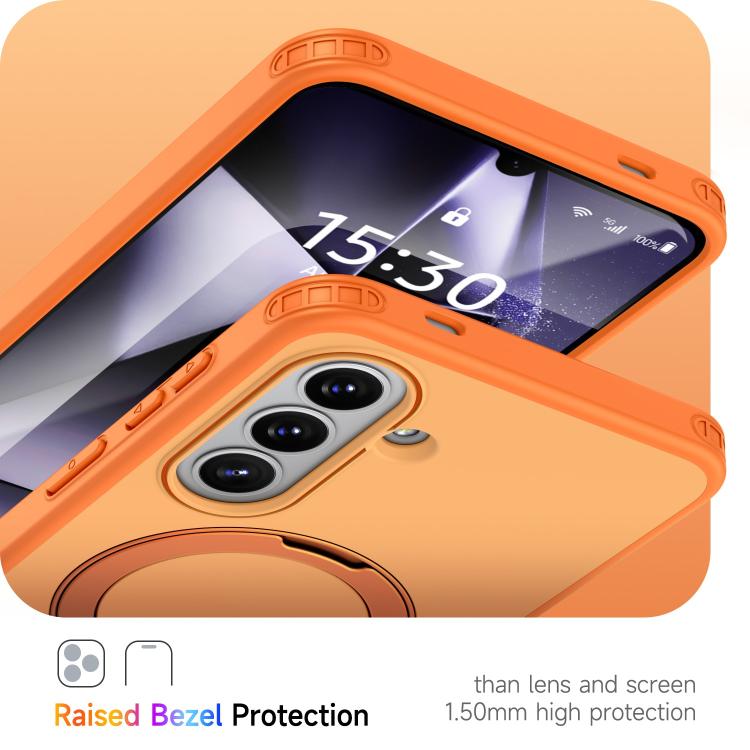 For Galaxy A57 5G Rotating Holder TPU + PC Magnetic Shockproof Phone Case