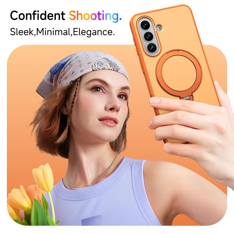 For Galaxy A57 5G Rotating Holder TPU + PC Magnetic Shockproof Phone Case