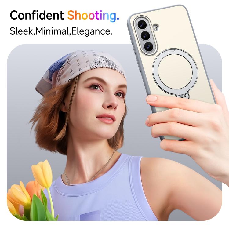 For Galaxy A57 5G Rotating Holder TPU + PC Magnetic Shockproof Phone Case