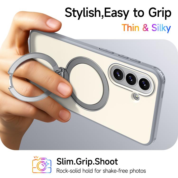 For Galaxy A57 5G Rotating Holder TPU + PC Magnetic Shockproof Phone Case