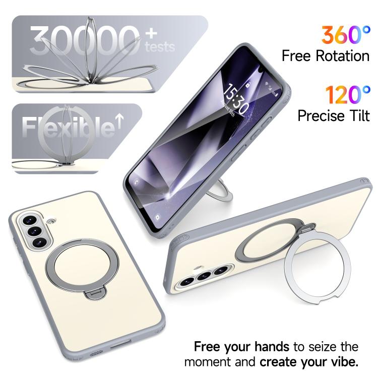 For Galaxy A57 5G Rotating Holder TPU + PC Magnetic Shockproof Phone Case