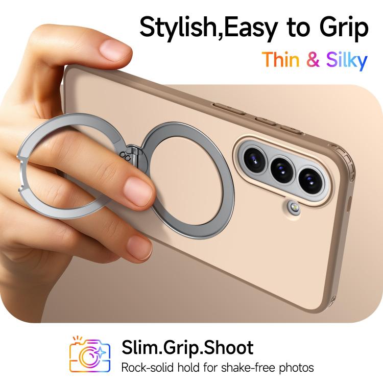 For Galaxy A57 5G Rotating Holder TPU + PC Magnetic Shockproof Phone Case