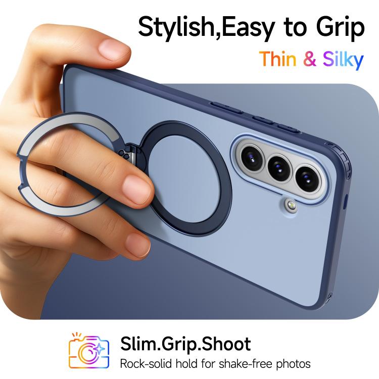 For Galaxy A57 5G Rotating Holder TPU + PC Magnetic Shockproof Phone Case