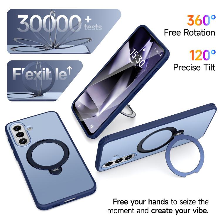 For Galaxy A57 5G Rotating Holder TPU + PC Magnetic Shockproof Phone Case