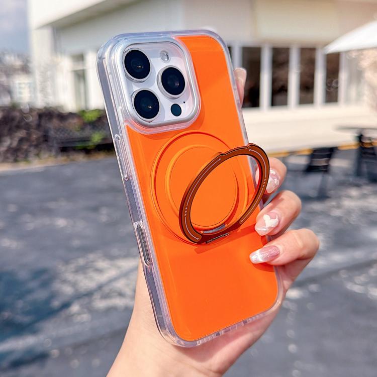 For iPhone 16 Pro Color Magnetic Ring Holder Phone Case