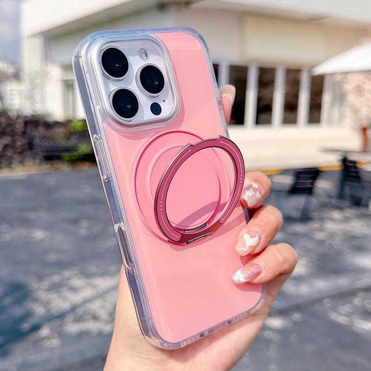 For iPhone 16 Pro Color Magnetic Ring Holder Phone Case