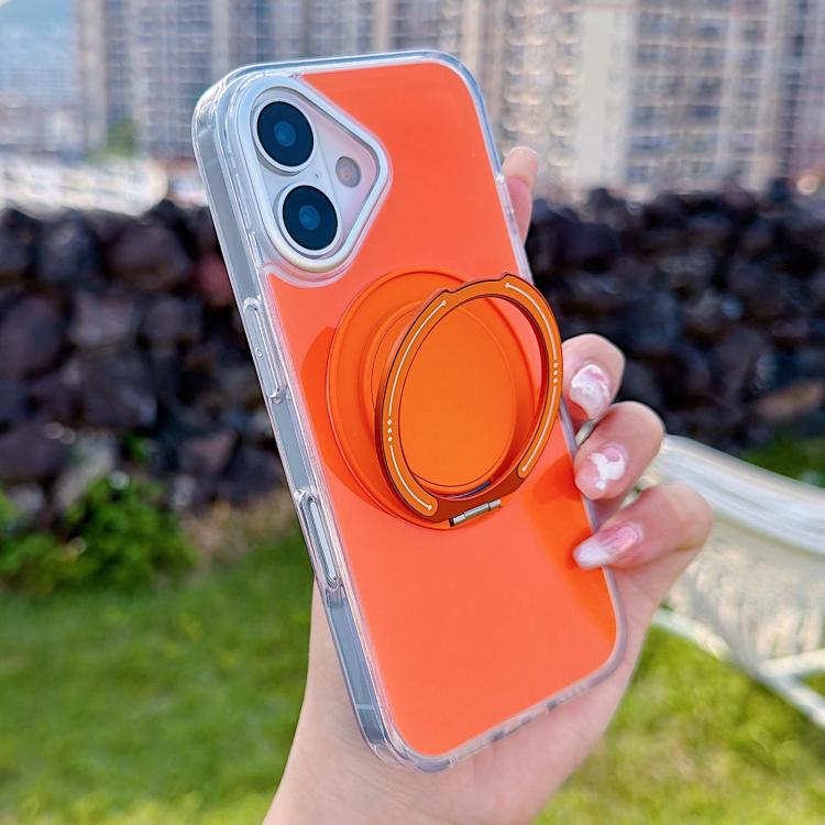 For iPhone 16 Color Magnetic Ring Holder Phone Case