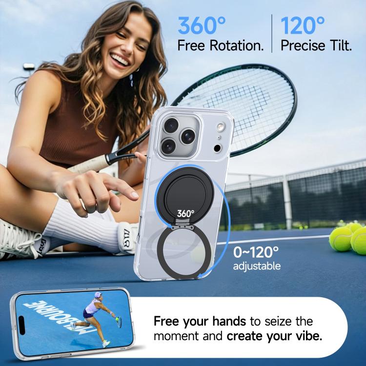 For iPhone 15 Pro Max Color Magnetic Ring Holder Phone Case