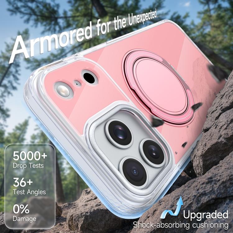 For iPhone 15 Pro Max Color Magnetic Ring Holder Phone Case