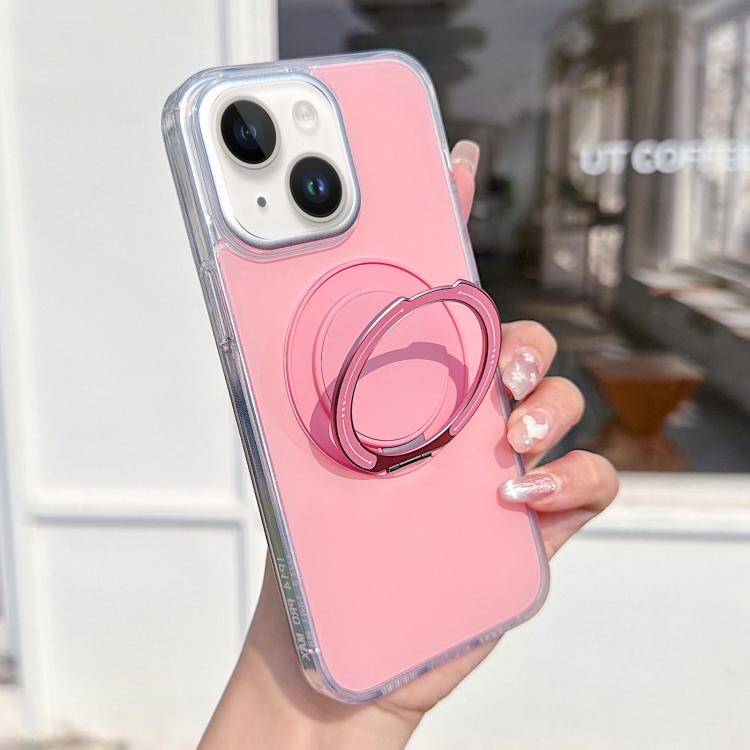 For iPhone 15 Color Magnetic Ring Holder Phone Case