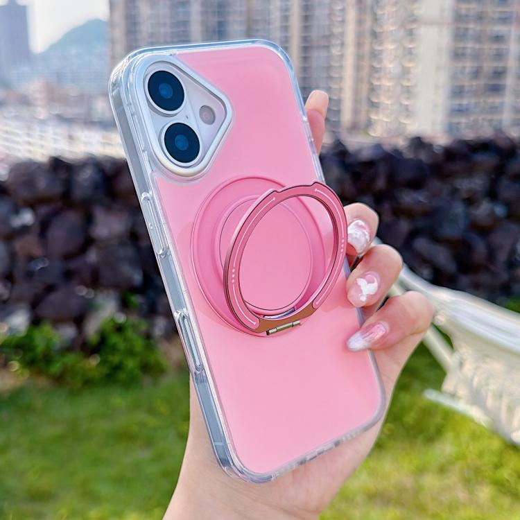 For iPhone 16 Plus Color Magnetic Ring Holder Phone Case