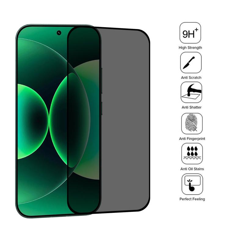 For Xiaomi 17 Max 5G 25pcs Full Cover Anti-peeping Tempered Glass Film,  Support Fingerprint Unlocking