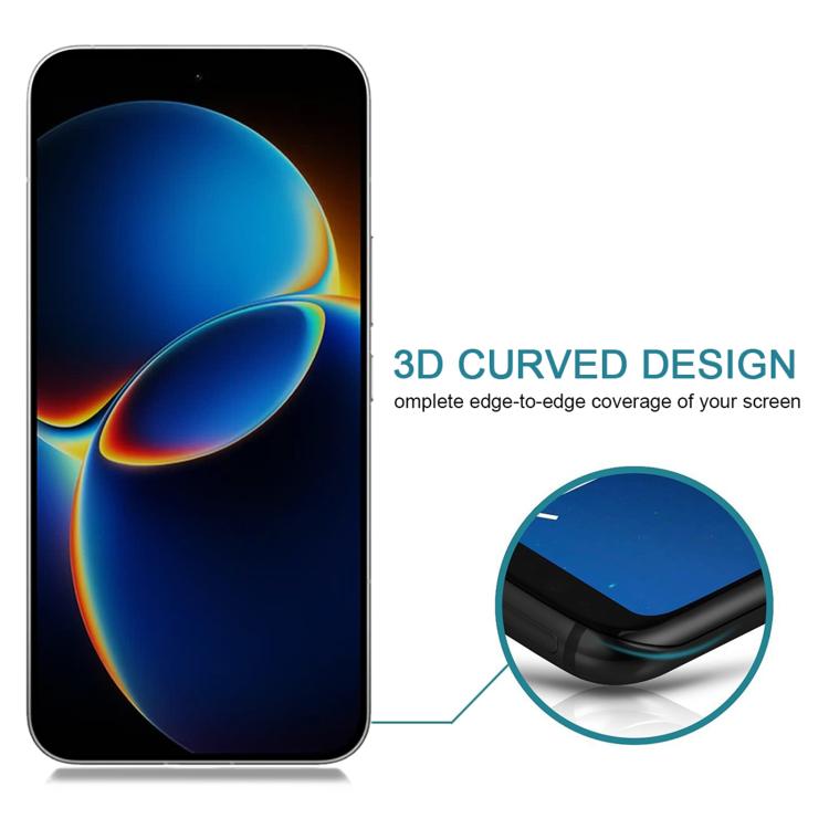 For Redmi K90 Max 5G 25pcs Full Cover Anti-peeping Tempered Glass Film,  Support Fingerprint Unlocking