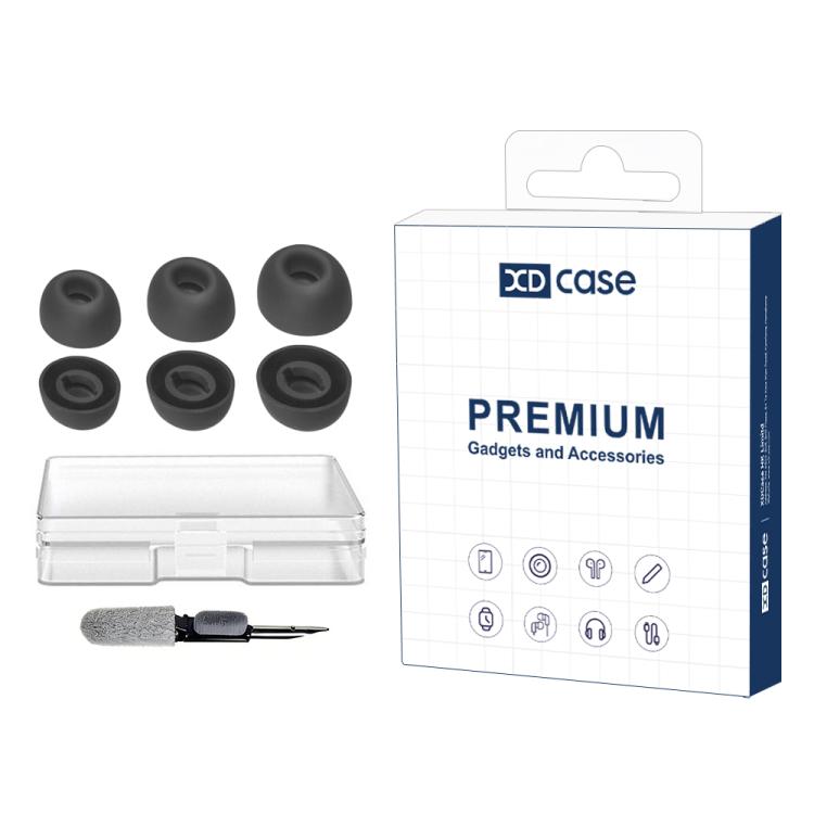 For JBL Tour Pro 2 / Tour Pro 3 XDcase 3 Pairs Replacement Silicone Ear Tips Kit, S/M/L Size, Cleaning Brush Color Random
