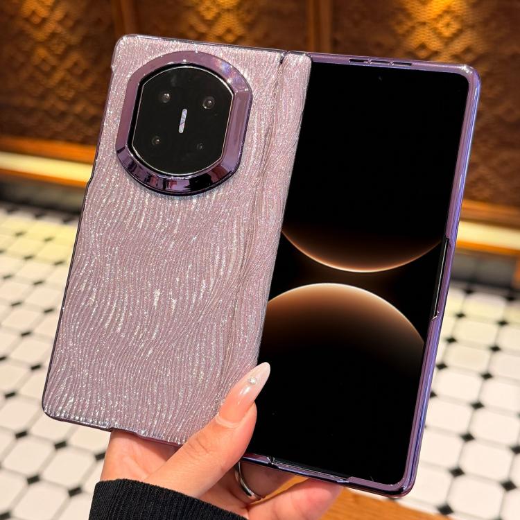 For Huawei Mate X7 Electroplated Glitter Water Ripple Pattern Phone Case with Frame