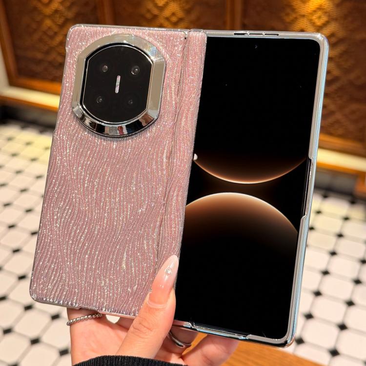 For Huawei Mate X7 Electroplated Glitter Water Ripple Pattern Phone Case with Frame